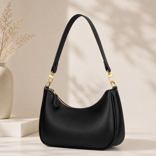 Lunaver Women's Premium PU Leather Shoulder Bag – Elegant Crossbody Purse with Gold Hardware & Multiple Compartments