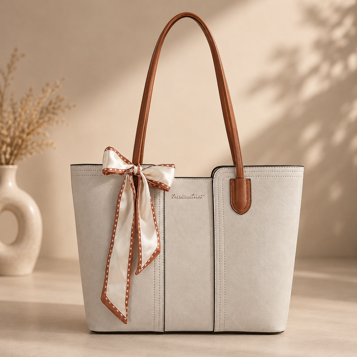 Elegant Vegan Leather Tote Bag for Modern Women – Everyday Work & Shoulder Bag