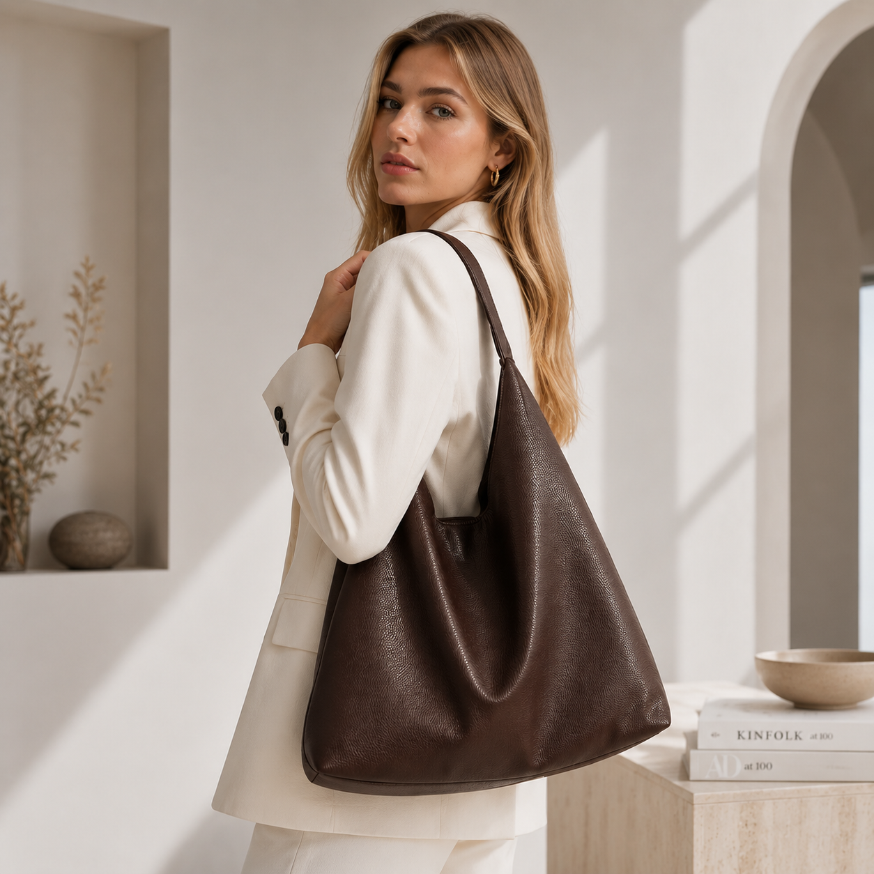 Lunaver Soft Slouchy Hobo Bag – Elegant Everyday Shoulder Bag for Women