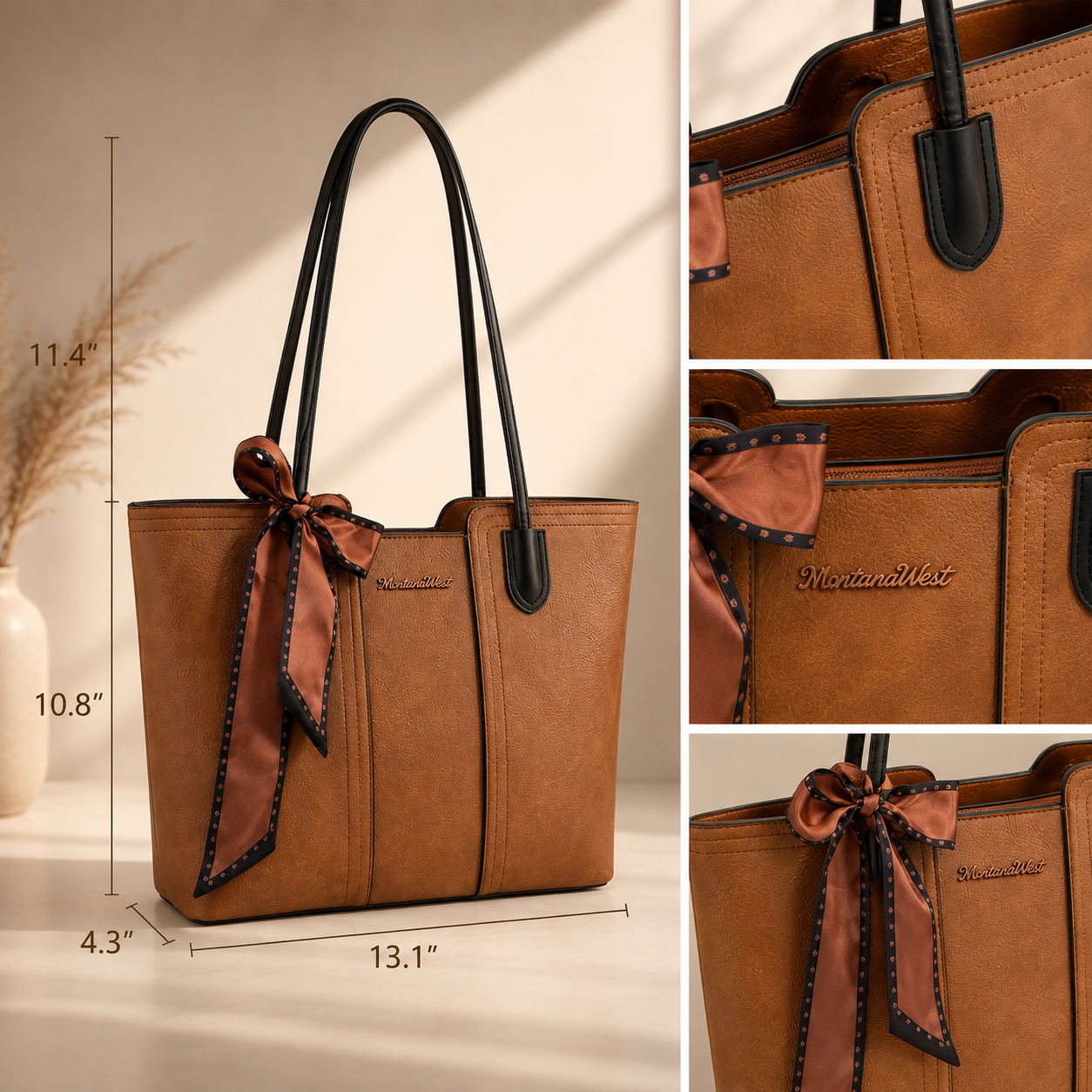 Elegant Vegan Leather Tote Bag for Modern Women – Everyday Work & Shoulder Bag