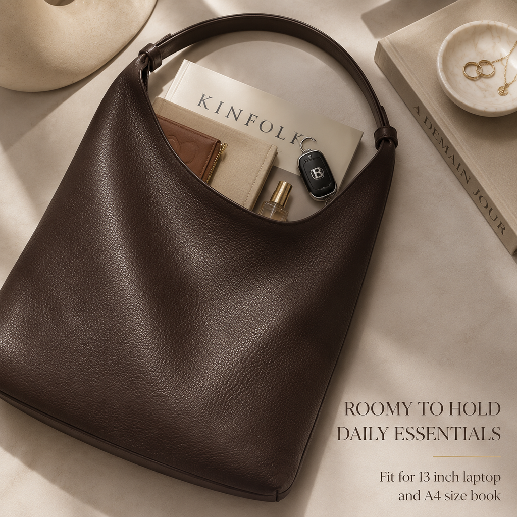 Lunaver Soft Slouchy Hobo Bag – Elegant Everyday Shoulder Bag for Women