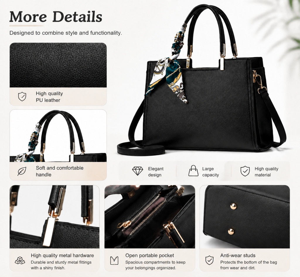 Elegant Women’s Tote Bag – Spacious Everyday Handbag with Shoulder Strap